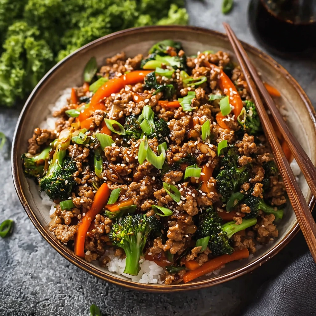Quick Ground Turkey Teriyaki Stir Fry Dinner - Image 1