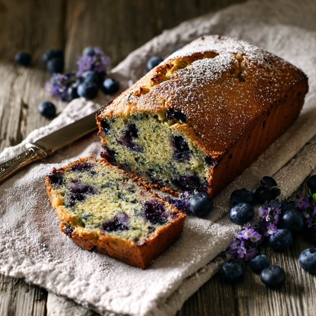 Simple Blueberry Zucchini Bread Loaf - Image 2