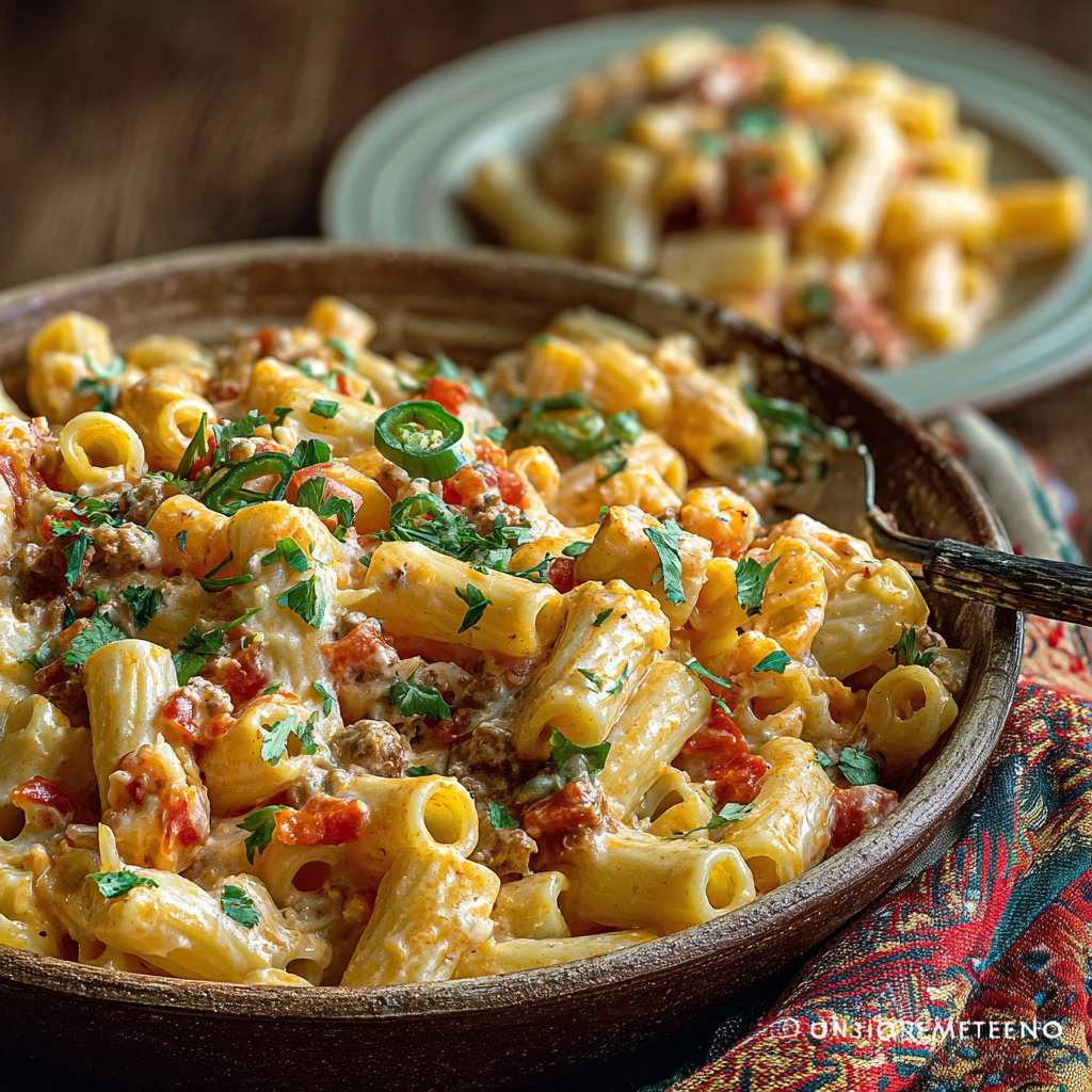 Creamy Cheesy Rotel Pasta: Tex-Mex Dinner Fiesta - Image 2