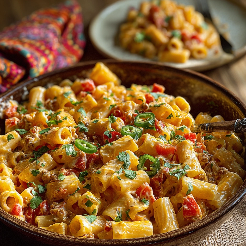 Creamy Cheesy Rotel Pasta: Tex-Mex Dinner Fiesta - Image 1