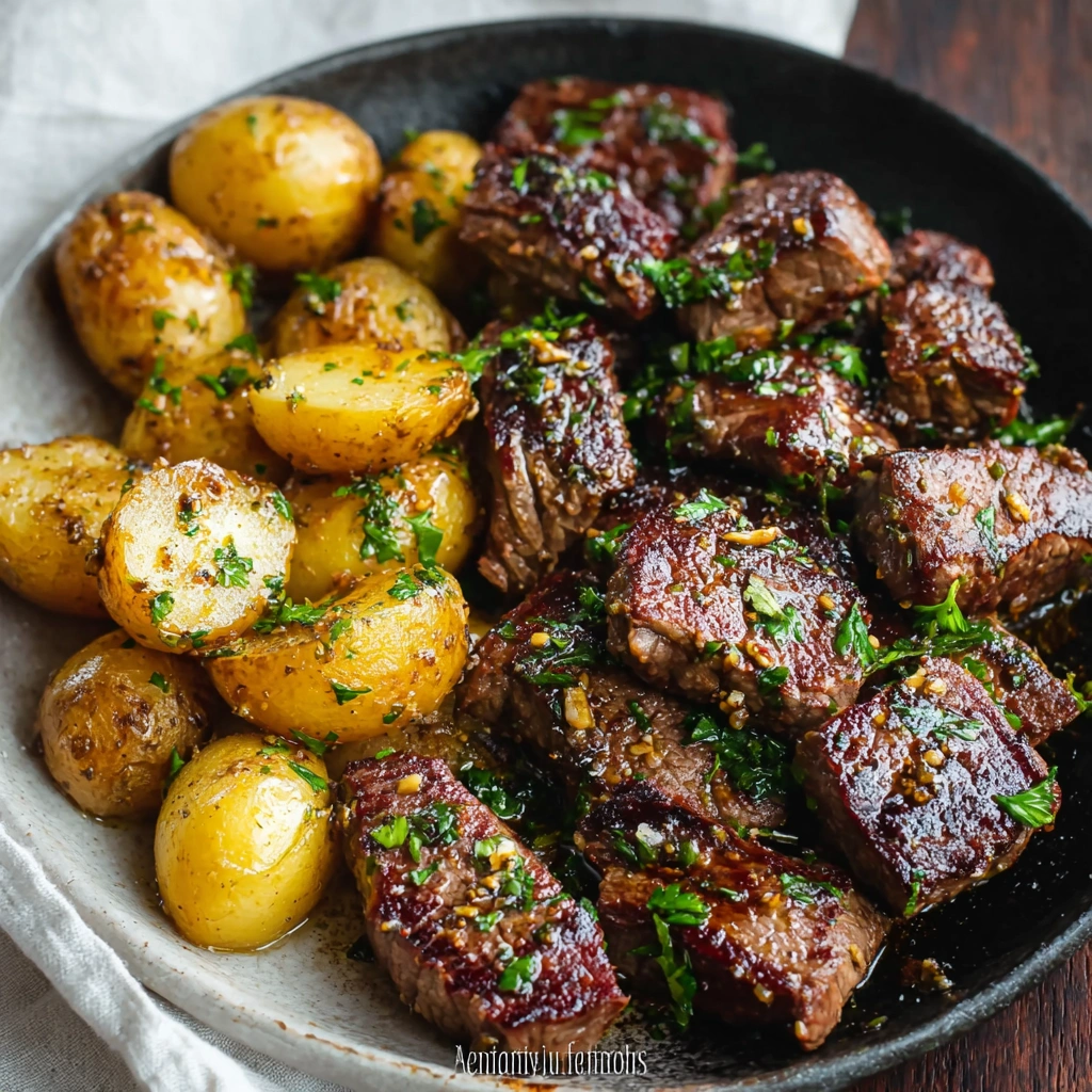 Garlic Steak Bites and Potatoes: A Weeknight Favorite - Image 1