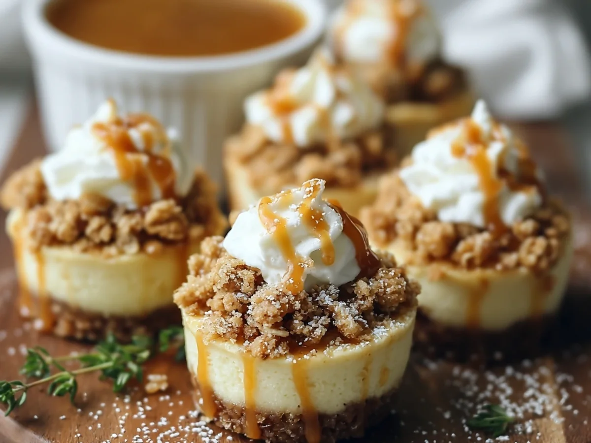 Apple Crisp Mini Cheesecakes: Sweet Autumn Bites - Image 1