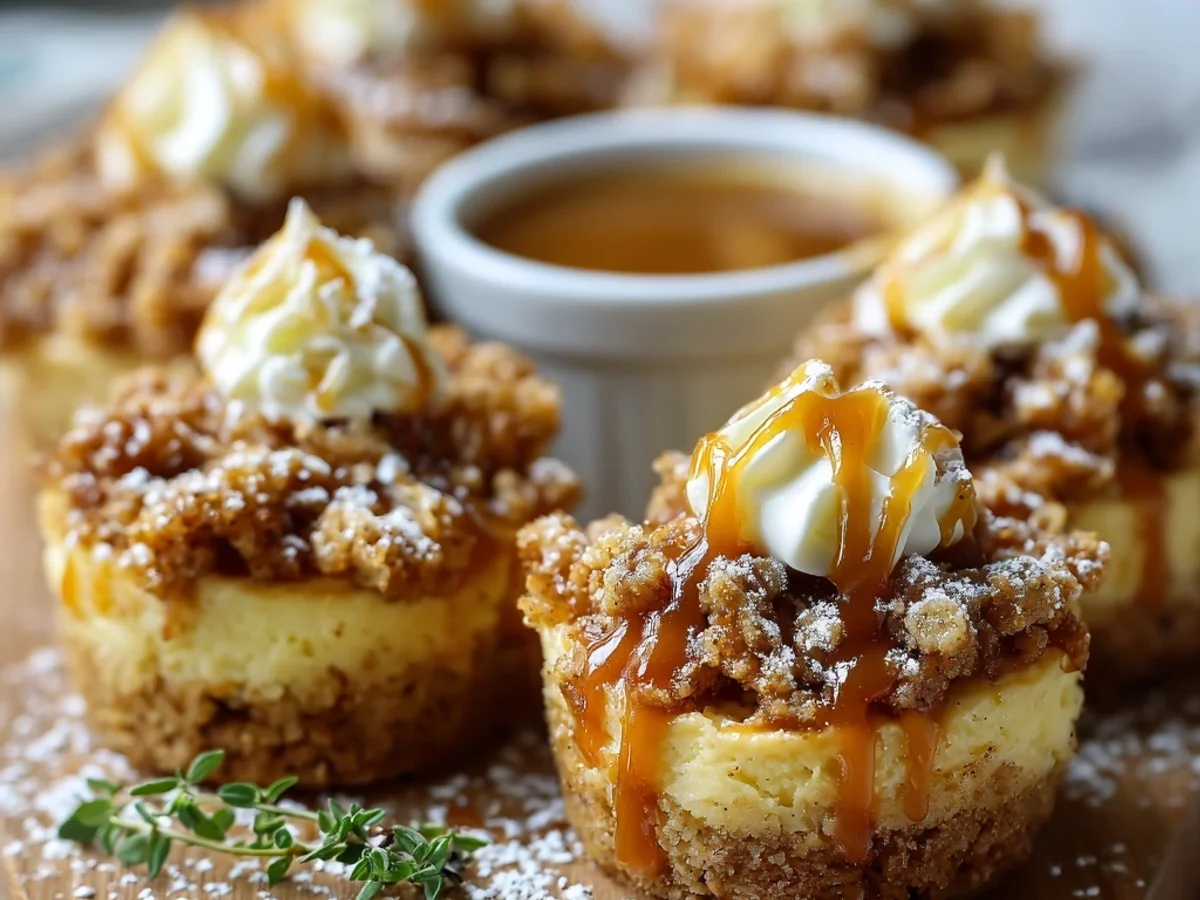 Apple Crisp Mini Cheesecakes: Sweet Autumn Bites - Image 2