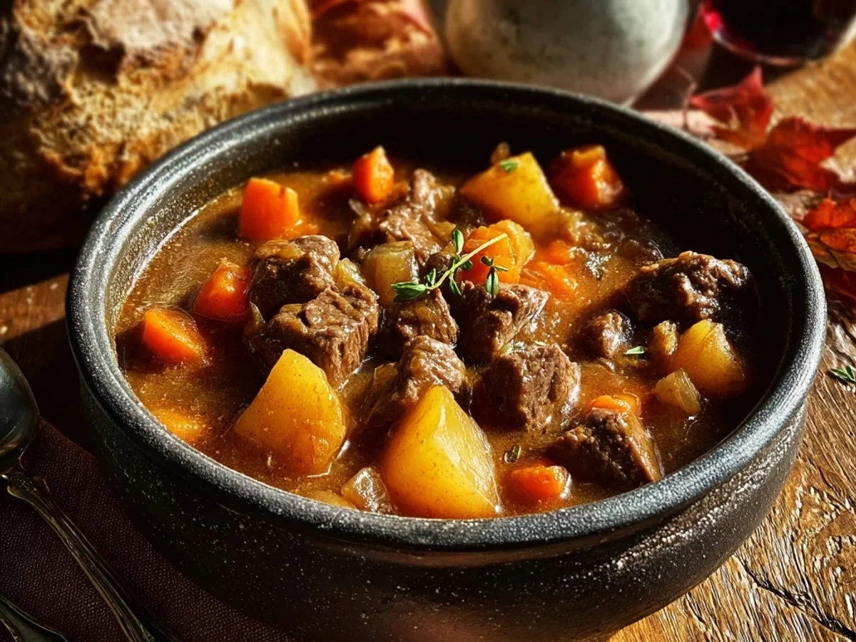 Autumn Harvest Beef Stew: Hearty Fall Dinner Recipe - Image 1