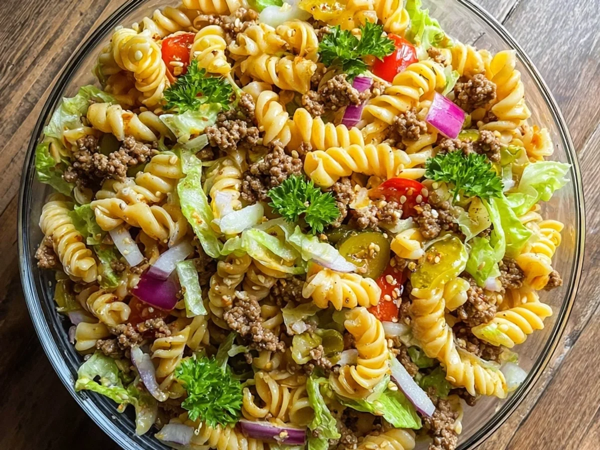 Big Mac Pasta Salad: Tangy Diner-Style Remix - Image 2