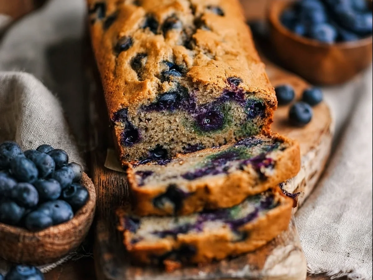 Blueberry Zucchini Bread: Tender Loaf, Bursting Berries - Image 1