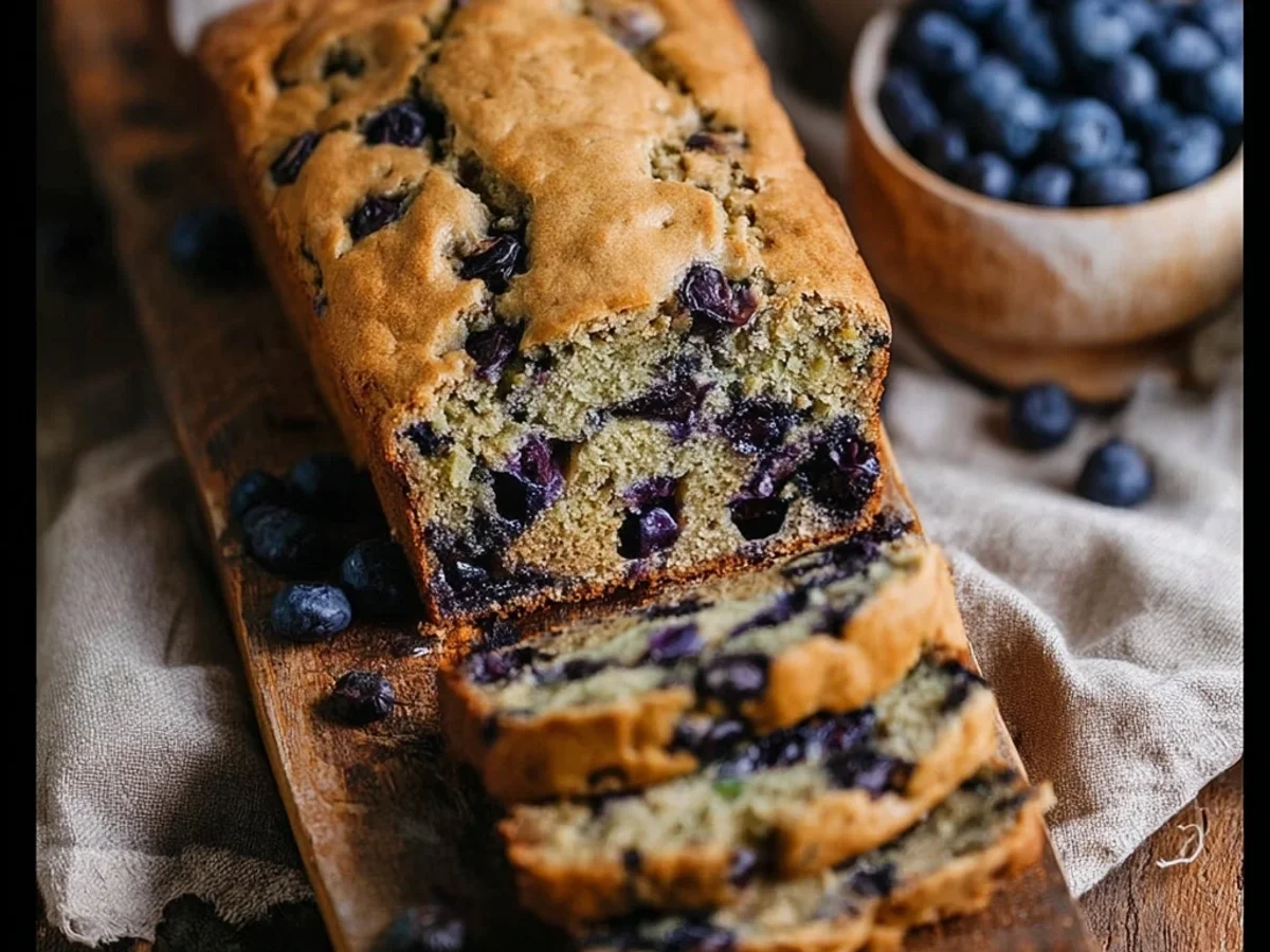 Blueberry Zucchini Bread: Tender Loaf, Bursting Berries - Image 2