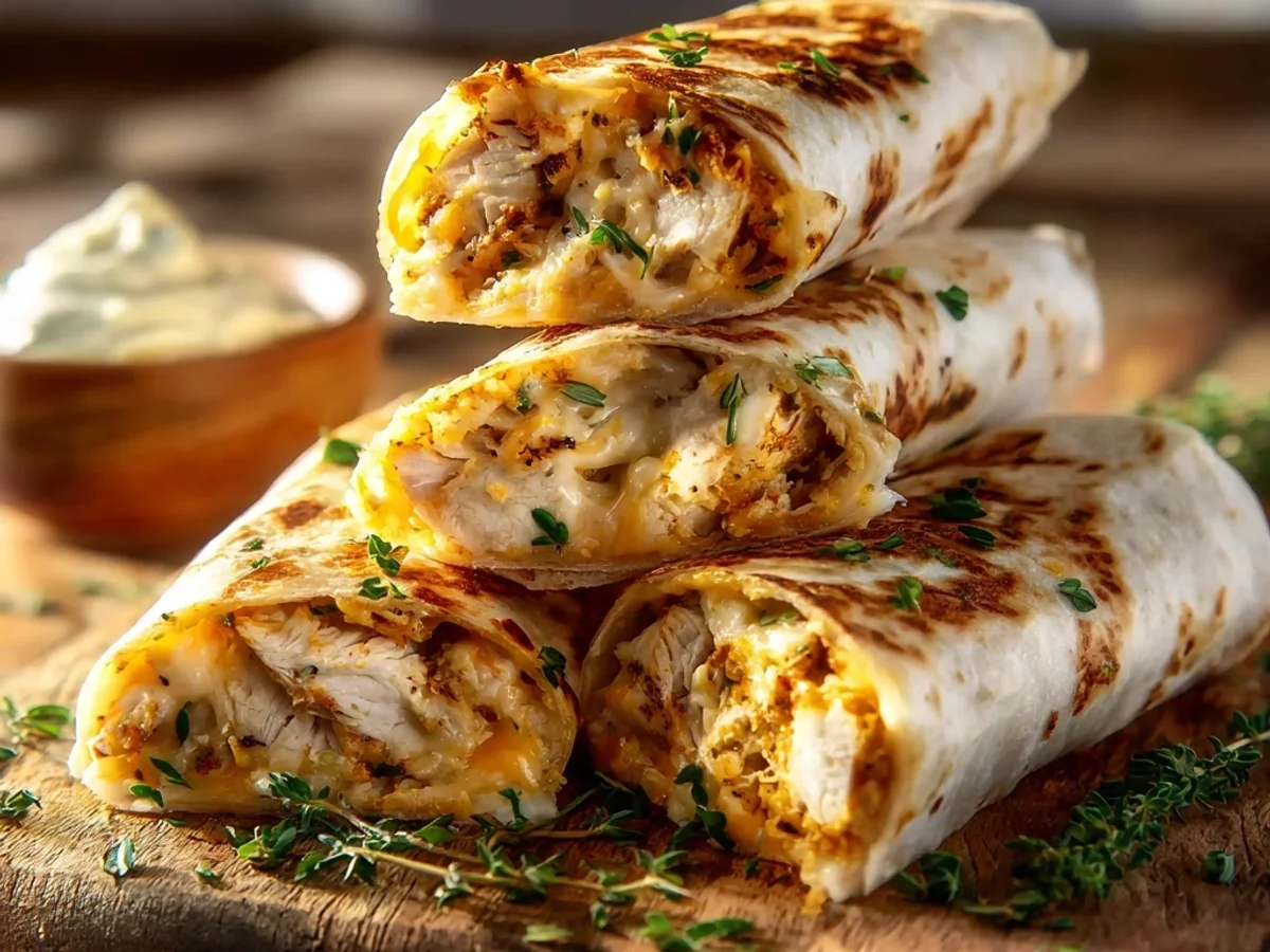 Cheesy Garlic Chicken Wraps: Quick, Gooey, Dinner Win! - Image 2