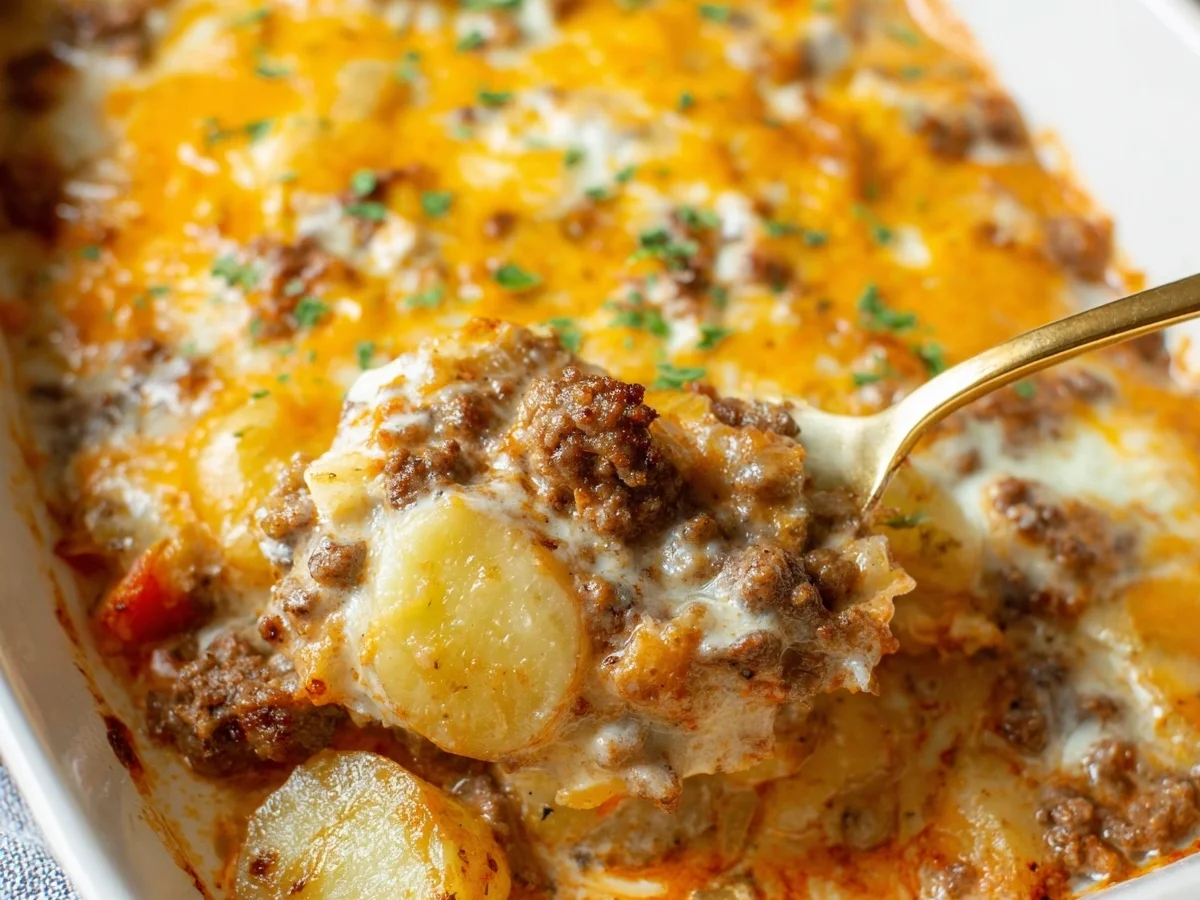 Cheesy Ground Beef & Potato Casserole - Image 2