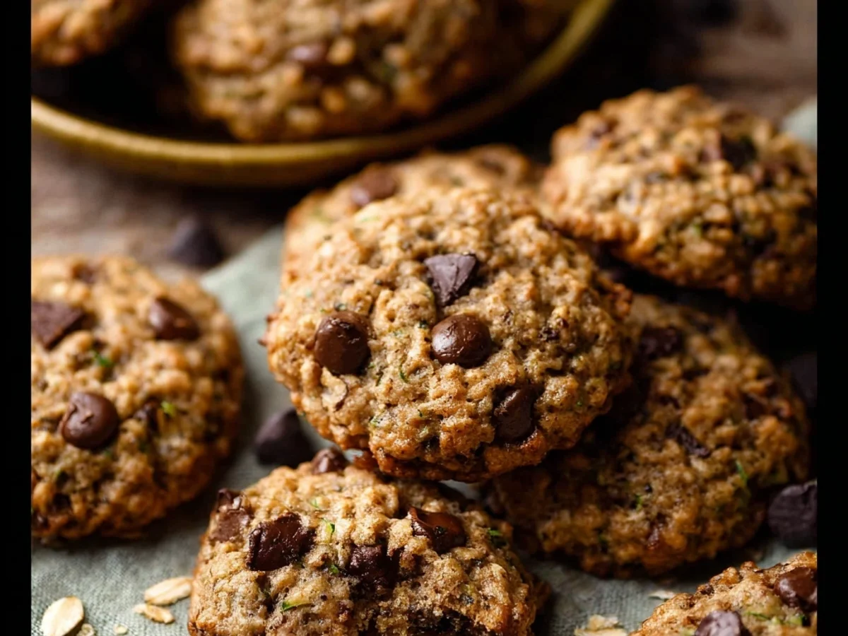Chewy Zucchini Oatmeal Chocolate Chip Cookies - Image 1