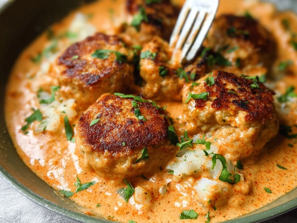 Chicken Meatballs with Creamy Paprika Sauce - Image 1