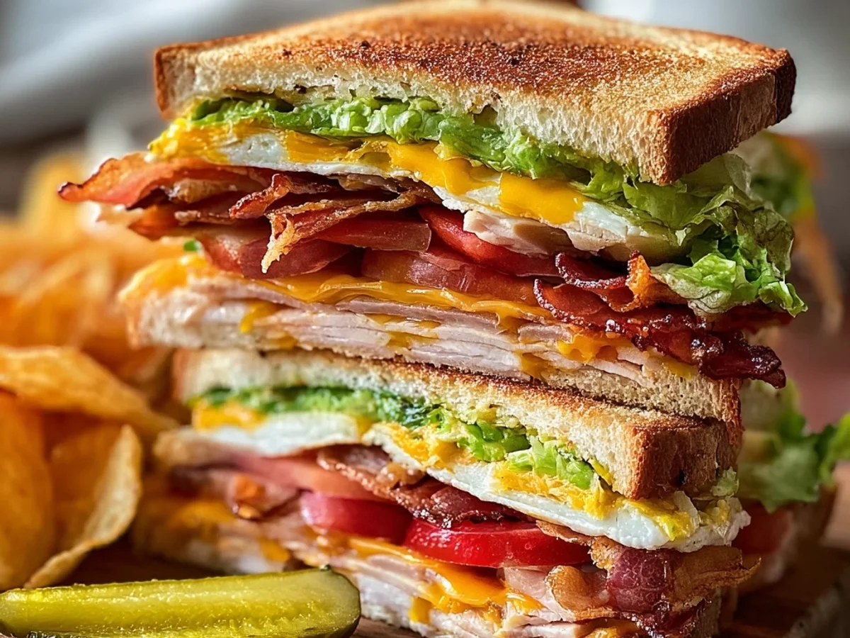 Classic Cowboy Club Sandwich Recipe: Hearty Lunch Favorite - Image 1