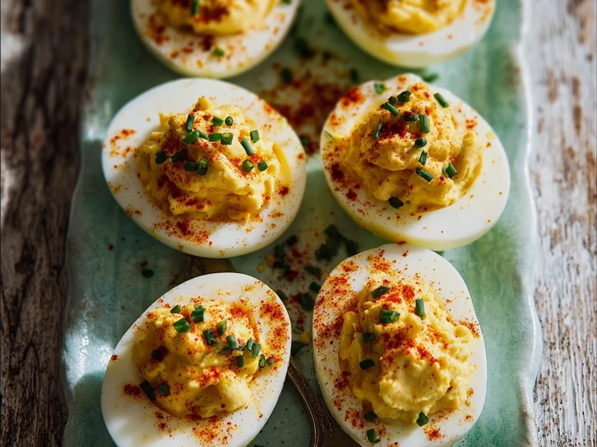 Classic Deviled Egg Recipe: Creamy, Tangy Bites - Image 1