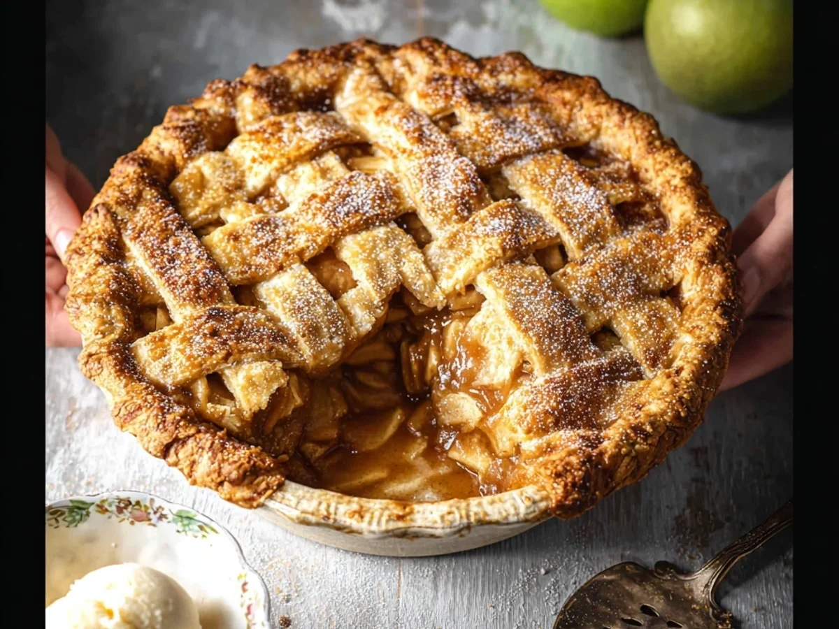 Classic Homemade Apple Pie: Rustic & Flaky - Image 1