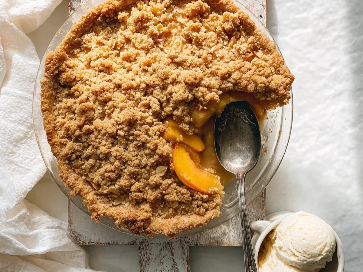 Classic Peach Crumble Pie: My Summer Backyard Bliss - Image 1