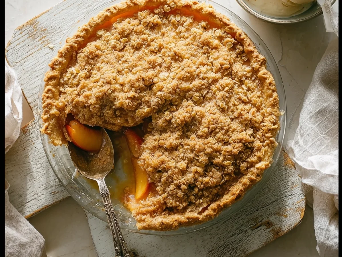 Classic Peach Crumble Pie: My Summer Backyard Bliss - Image 2