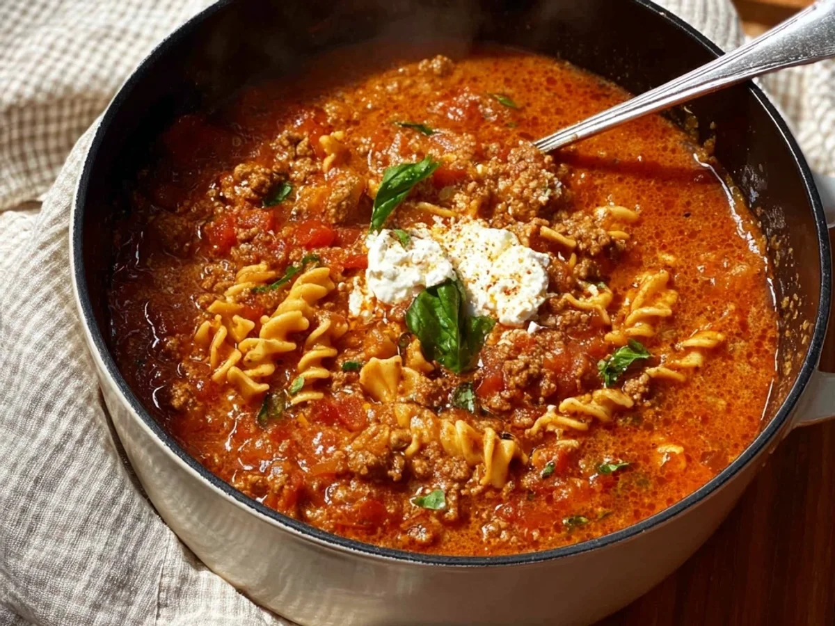 Comforting Lasagna Soup Recipe: A Hearty Weeknight Meal - Image 1