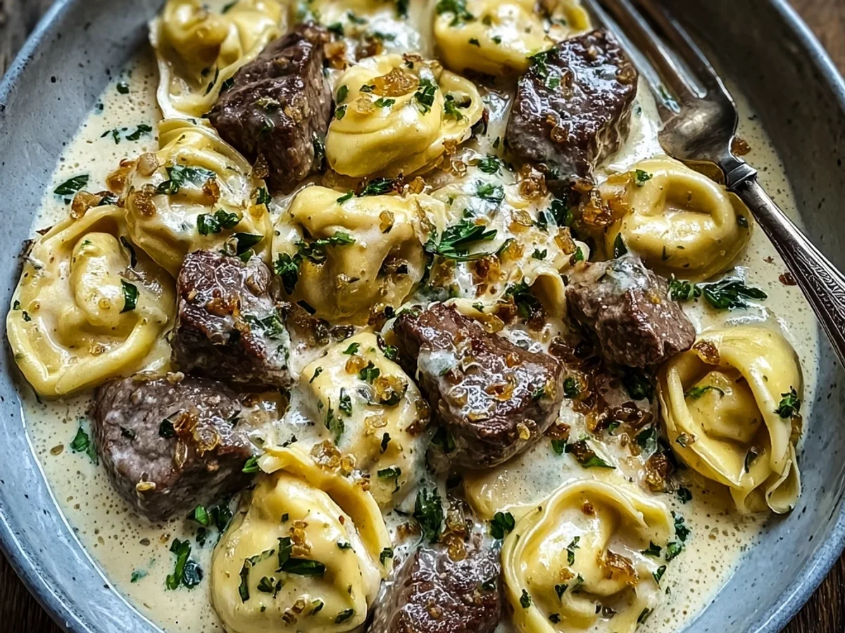 Cracked Garlic Steak Tortellini: Creamy, Rich, & Easy Dinner - Image 2