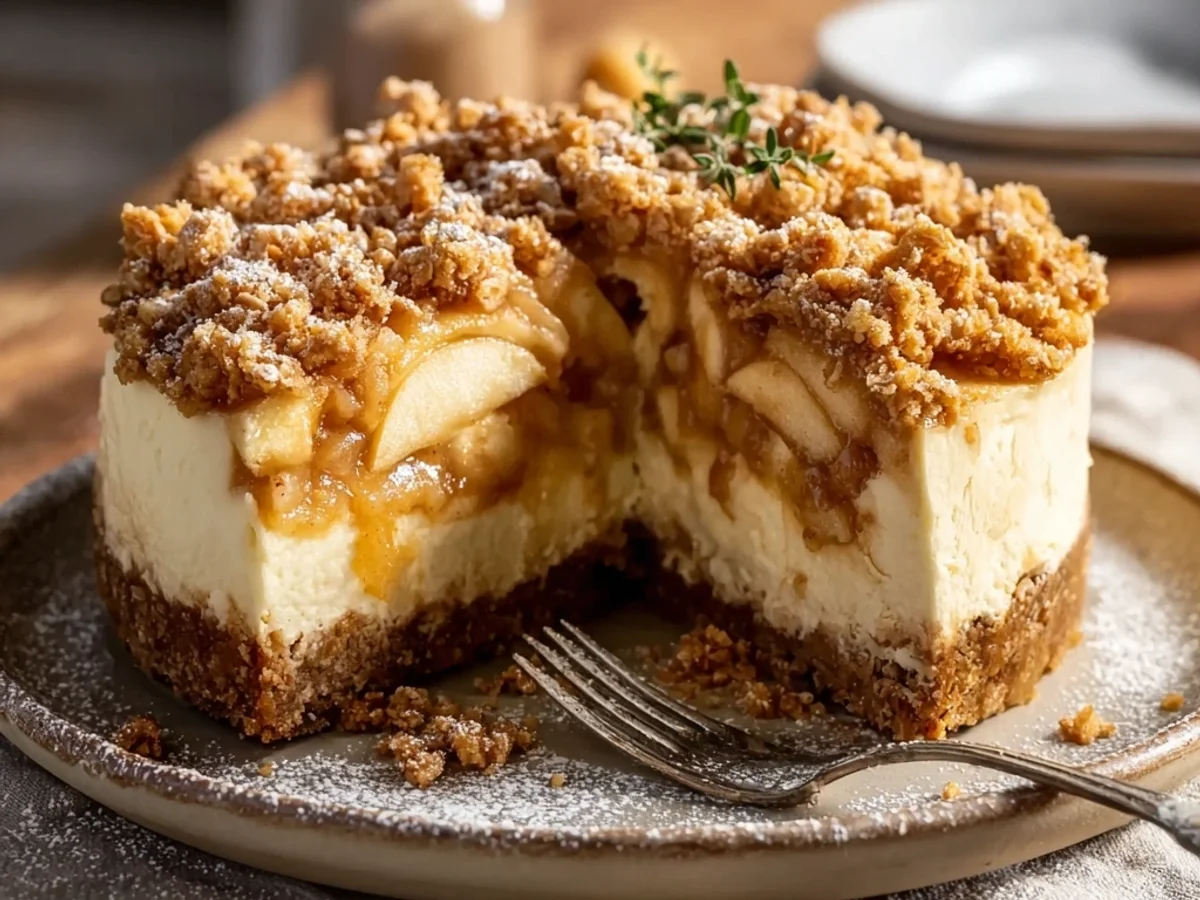 Creamy Apple Crumble Cheesecake: A Homestyle Delight - Image 2