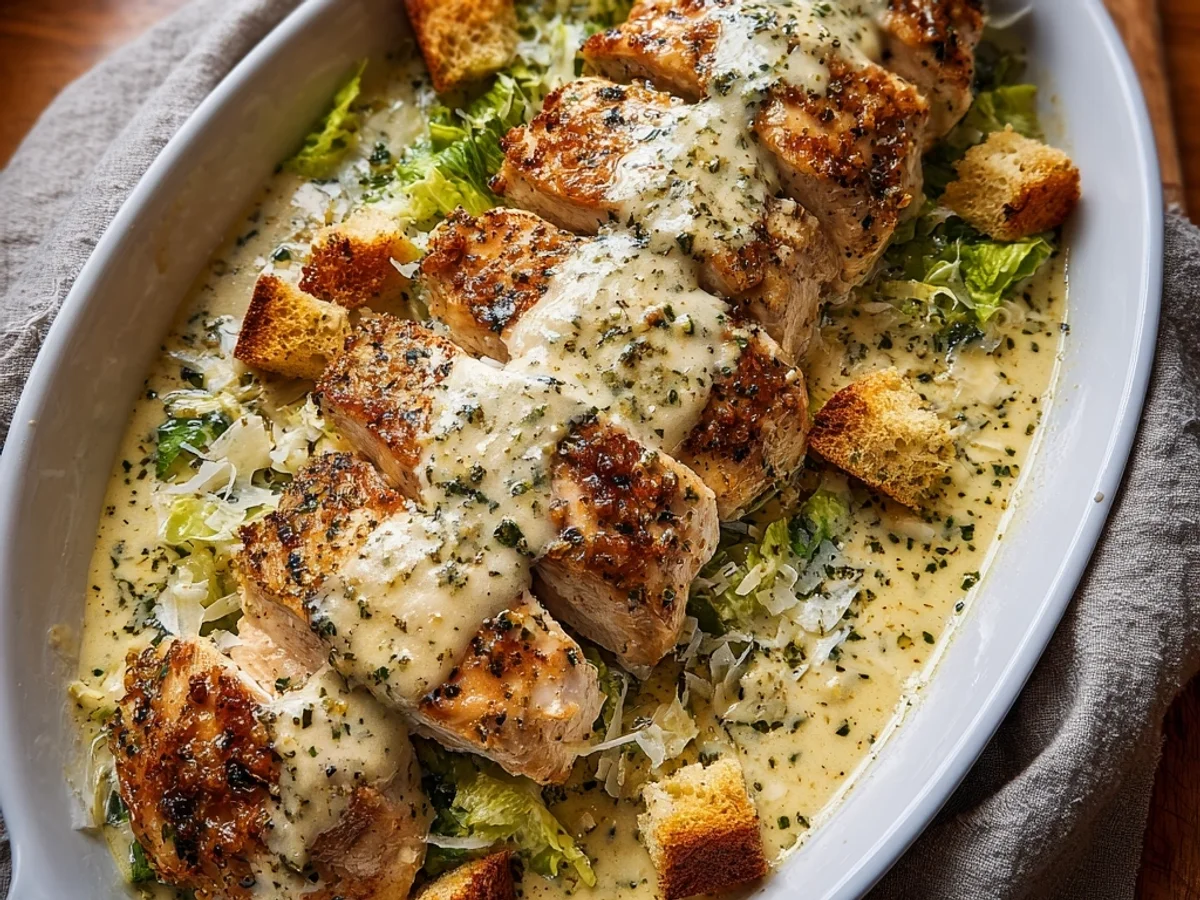 Creamy Baked Caesar Chicken with Parmesan Sauce - Image 2