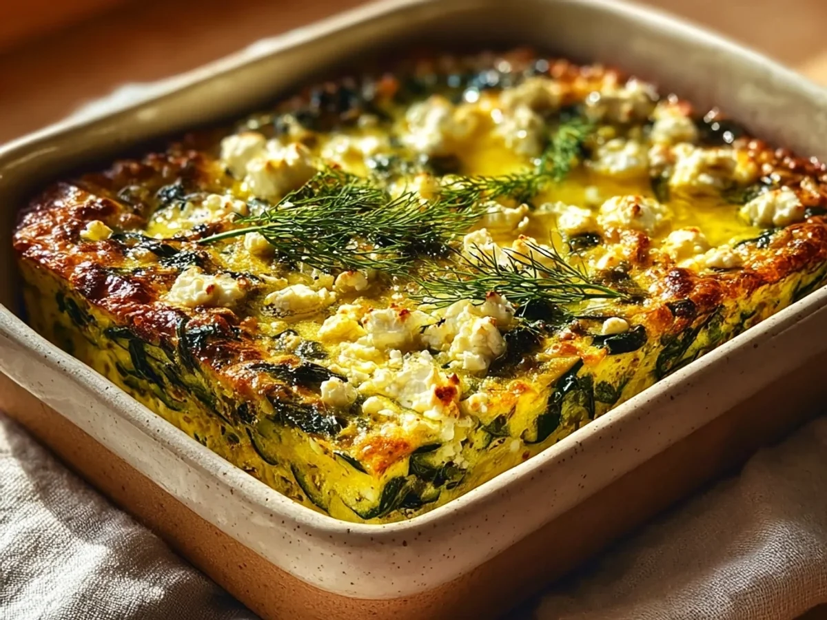 Creamy Baked Zucchini, Spinach & Feta Casserole - Image 2