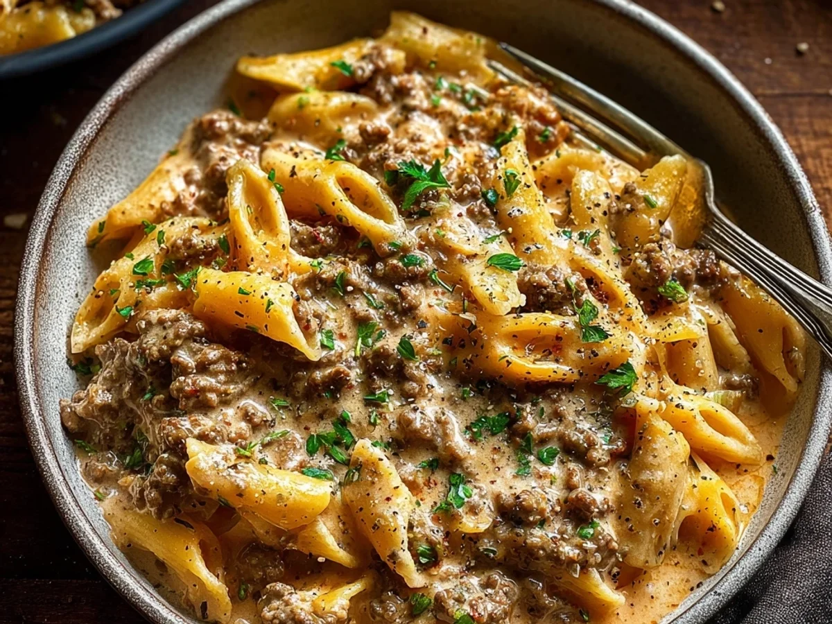 Creamy Beef Pasta: Hearty Weeknight Dinner - Image 1
