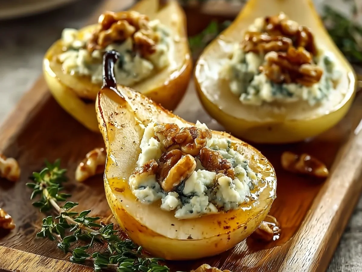 Creamy Blue Cheese Stuffed Pears with Walnuts - Image 1