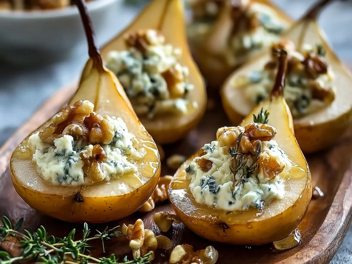 Creamy Blue Cheese Stuffed Pears with Walnuts - Image 2