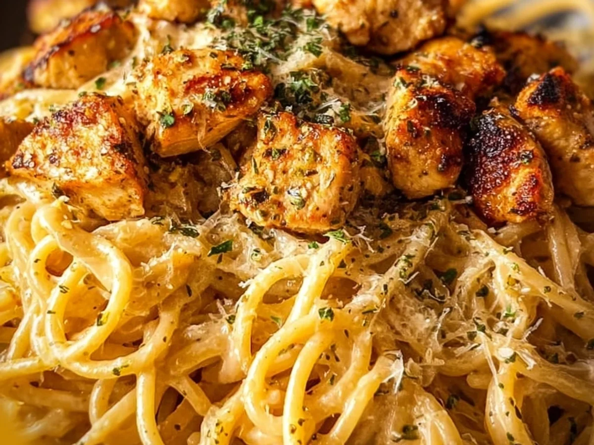 Creamy Cajun Chicken Spaghetti with Garlic Mozzarella Sauce - Image 1