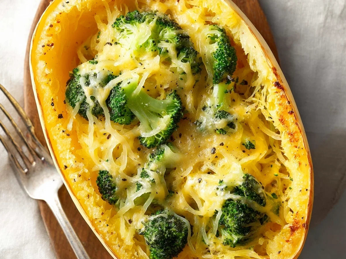 Creamy Cheesy Broccoli Spaghetti Squash Bake - Image 2