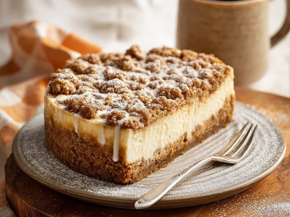 Creamy Coffee Cake Cheesecake Recipe for Brunch - Image 1