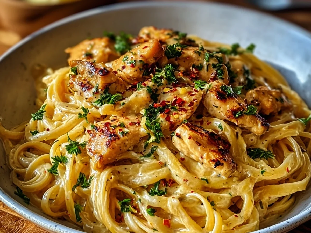Creamy Cowboy Butter Chicken Linguine: Quick Dinner - Image 1
