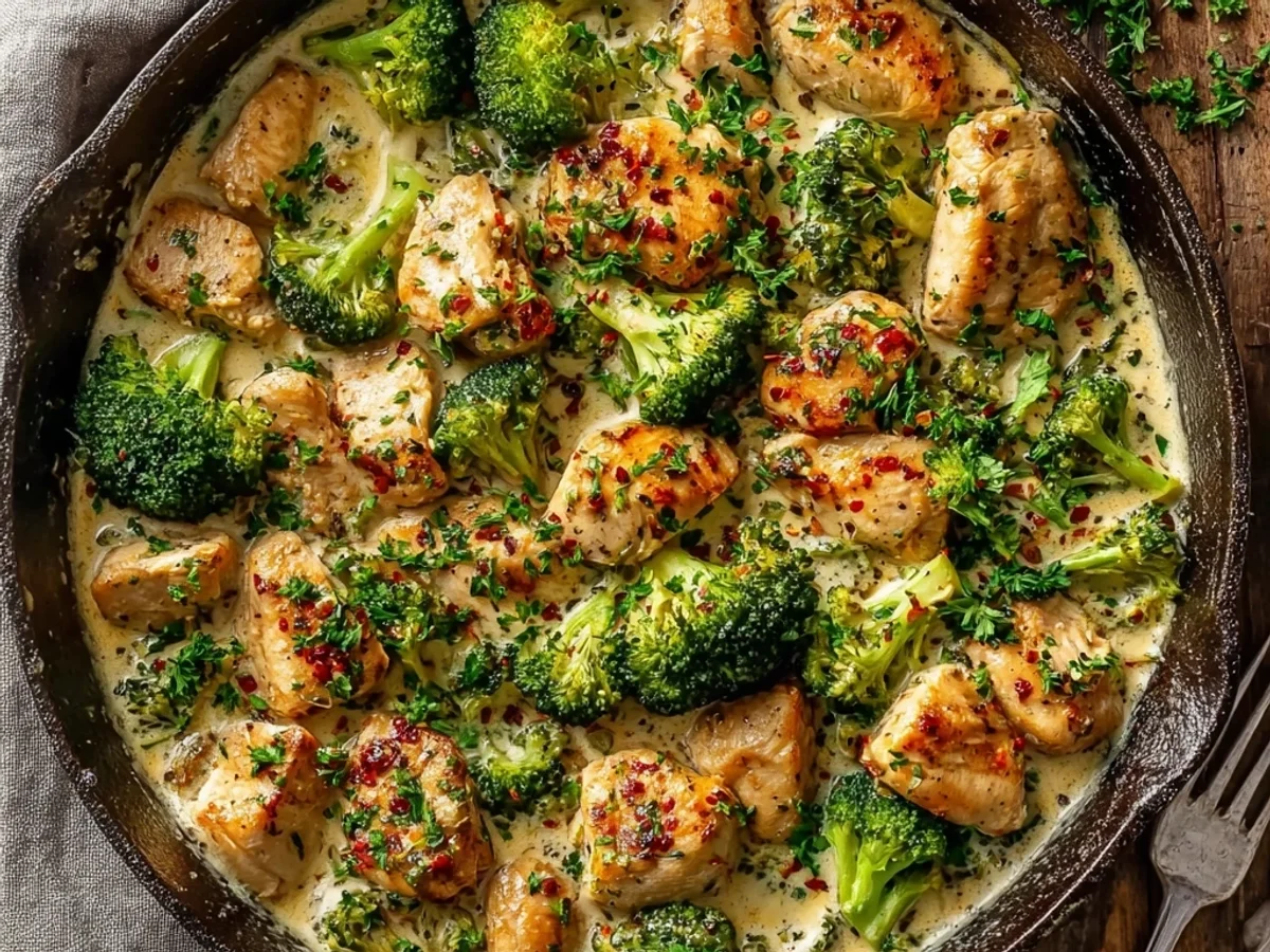 Creamy Garlic Chicken & Broccoli Skillet: Weeknight Magic - Image 2