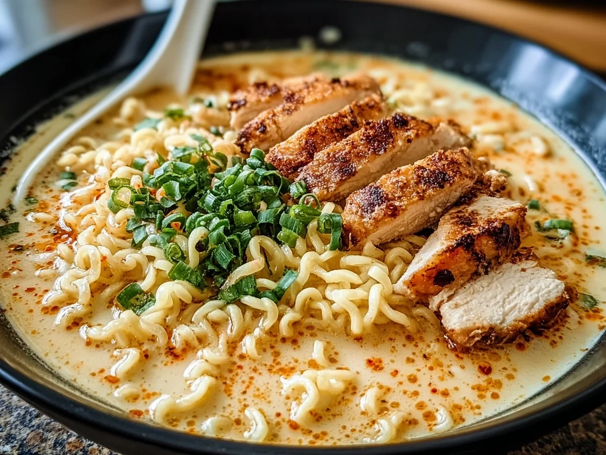 Creamy Garlic Chicken Ramen: Rich & Flavorful Noodles - Image 2