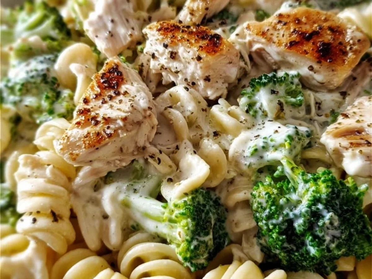 Creamy High Protein Rotisserie Chicken Broccoli Pasta (35-Min) - Image 1