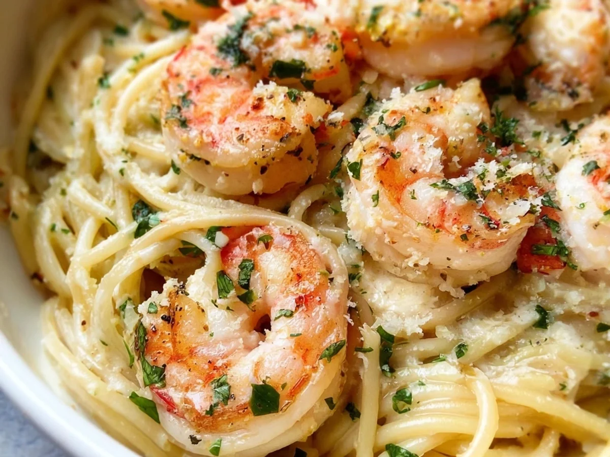 Creamy Lemon Shrimp Spaghetti: Quick & Zesty Pasta - Image 1