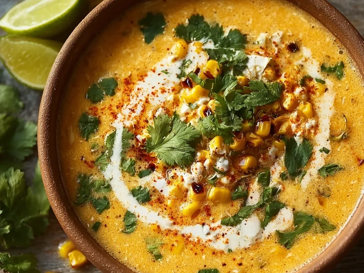 Creamy Mexican Street Corn Soup: Easy & Flavorful - Image 1