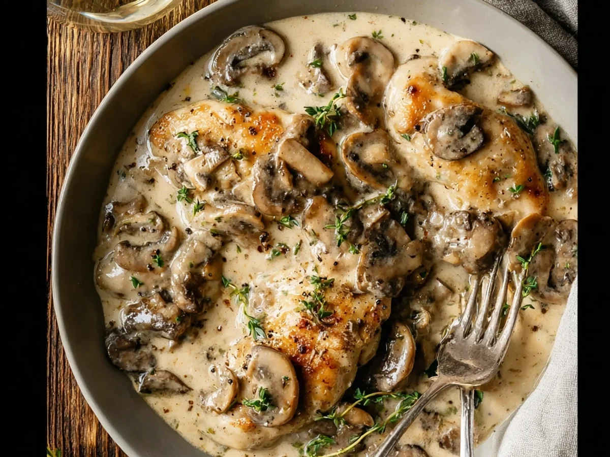 Creamy Mushroom Chicken: Simple Skillet Dinner - Image 1