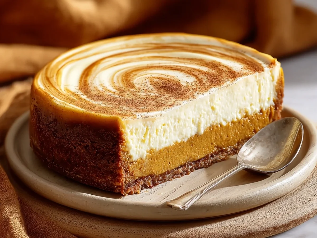 Creamy Pumpkin Pie Cheesecake: Fall Delight - Image 1