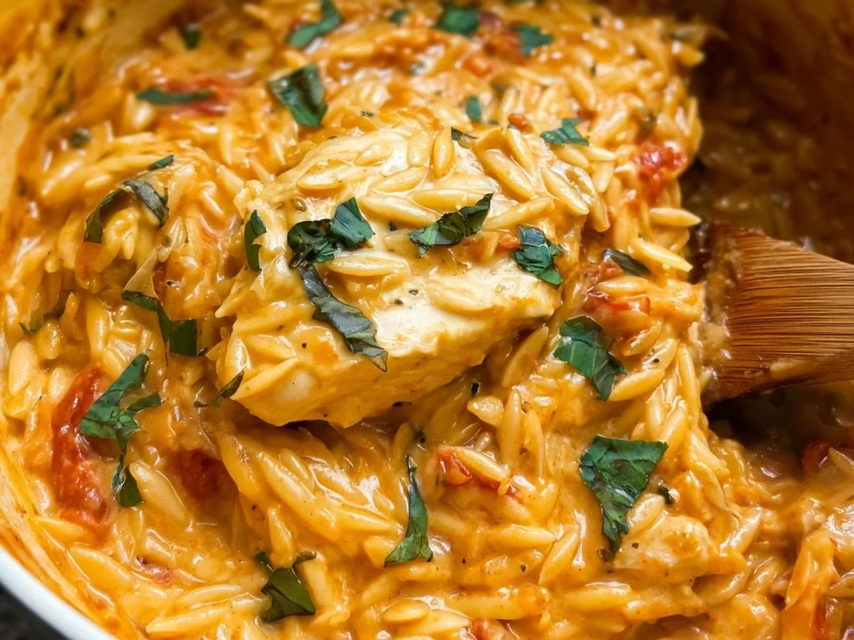Creamy Tomato Orzo with Chicken: Easy Weeknight Meal - Image 1