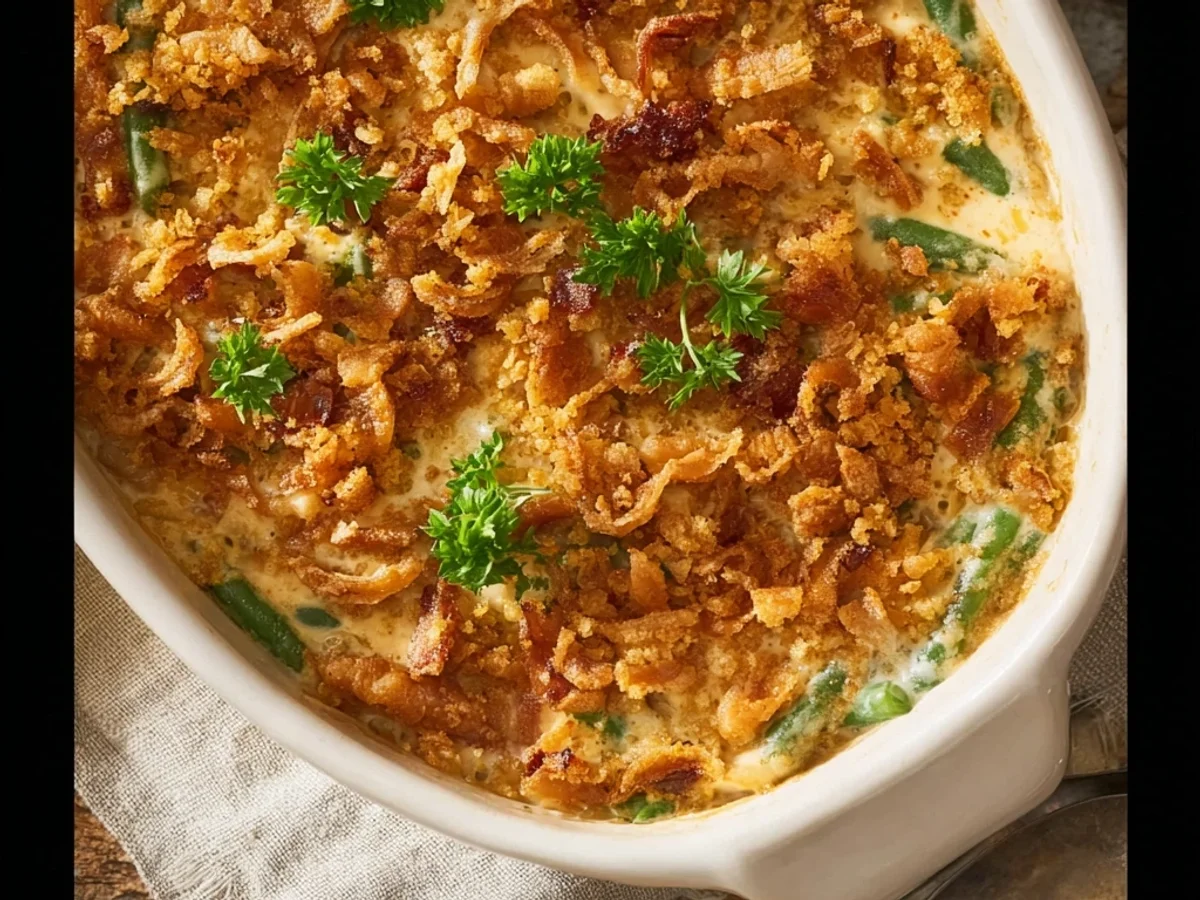 Creamy Turkey Ham Green Bean Casserole - Image 1