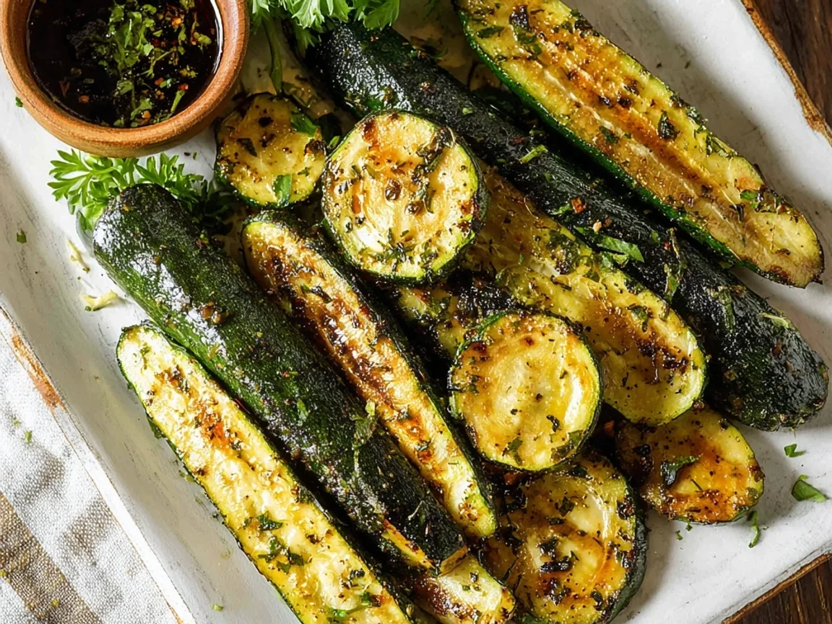 Crispy Garlic Roasted Zucchini Recipe - Image 1