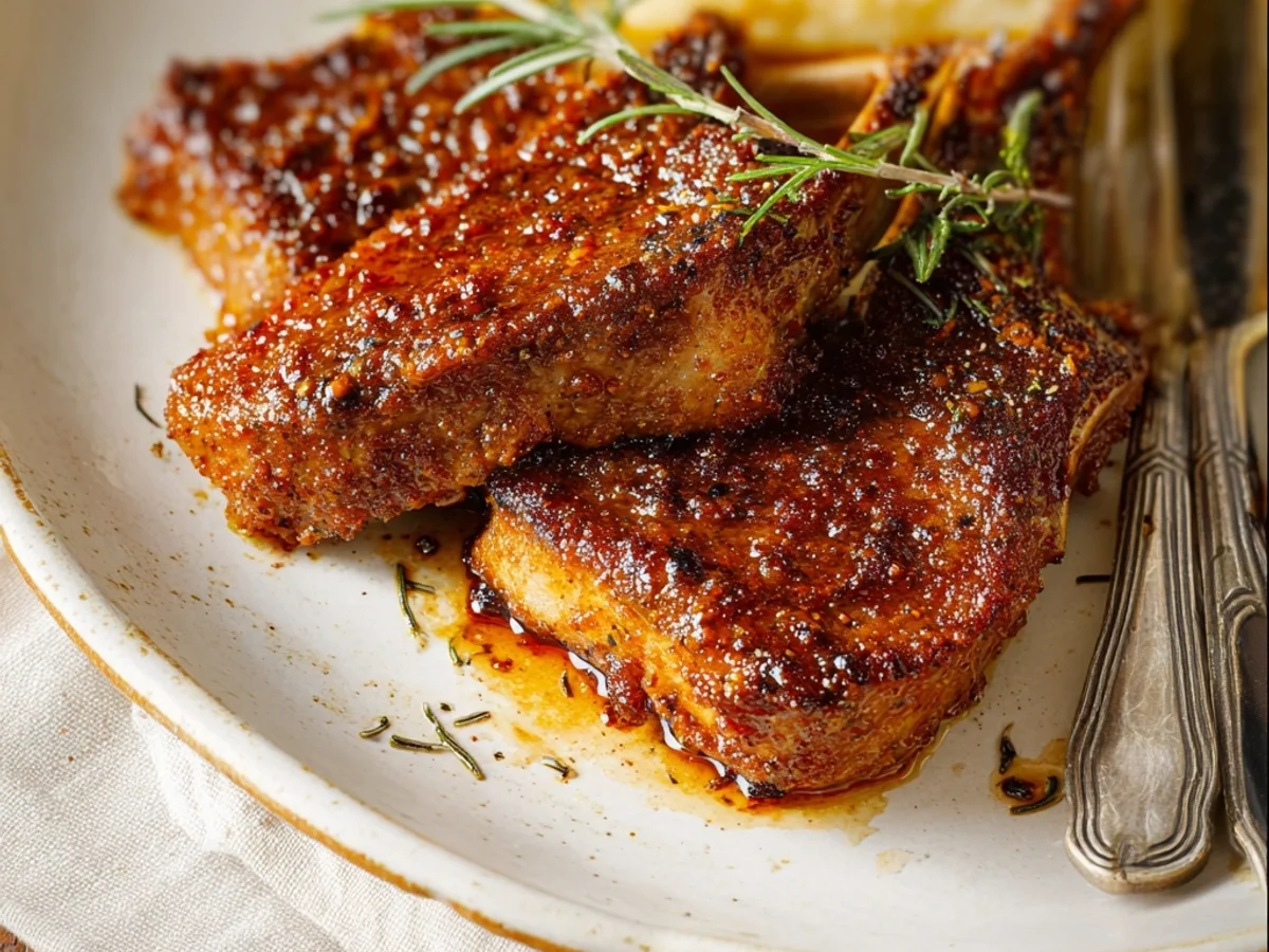 Easy Brown Sugar Lamb Chops Baked in the Oven - Image 1