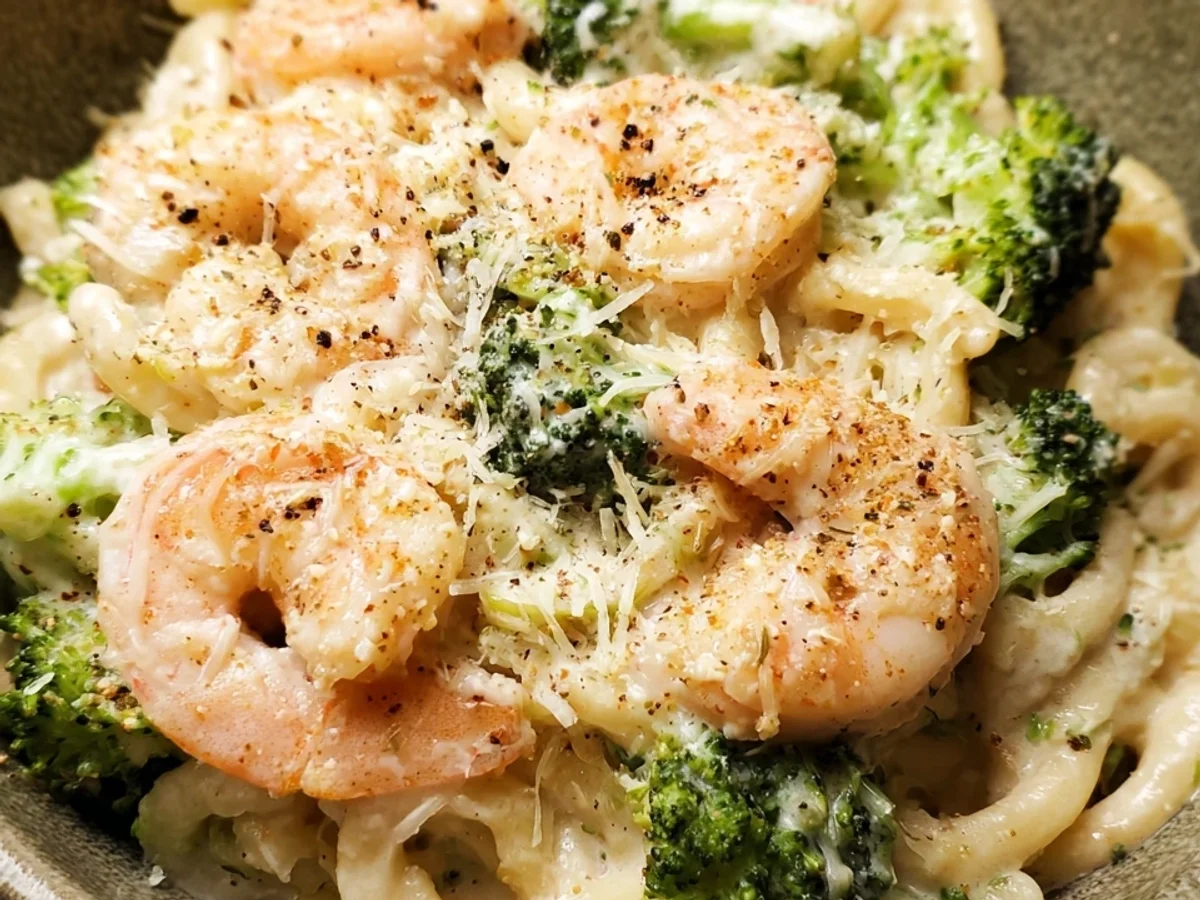 Easy Creamy Shrimp & Broccoli Pasta - Image 2