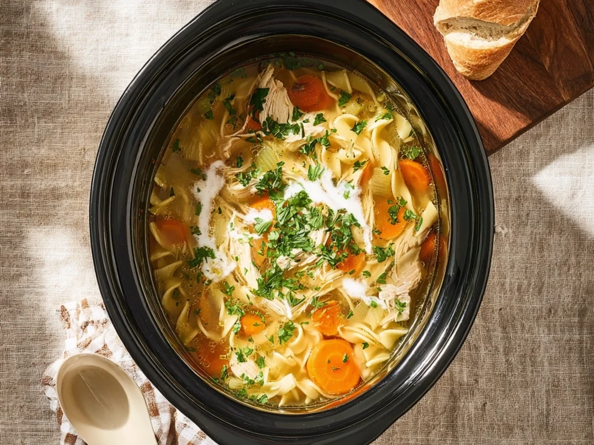 Easy Crockpot Chicken Noodle Soup: A Weeknight Lifesaver - Image 2