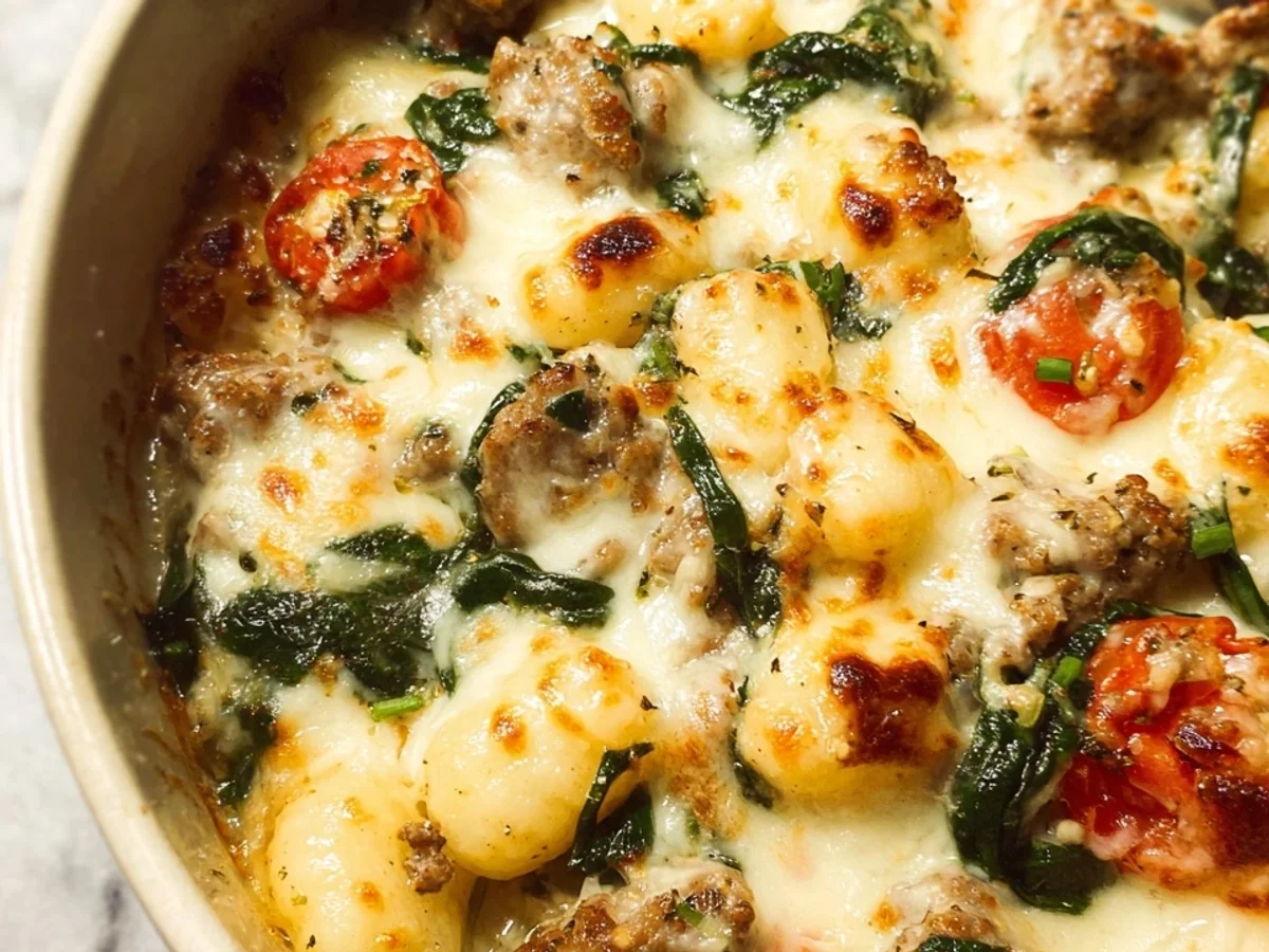 Easy Pesto Turkey Sausage Gnocchi Bake - Image 2