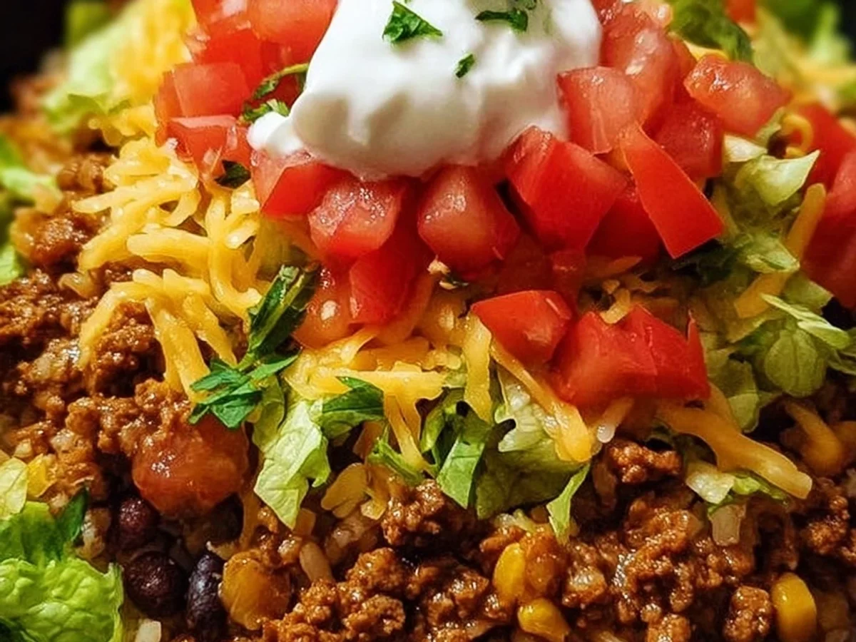 Easy Taco Rice Bowl: Quick & Flavorful Dinner - Image 1