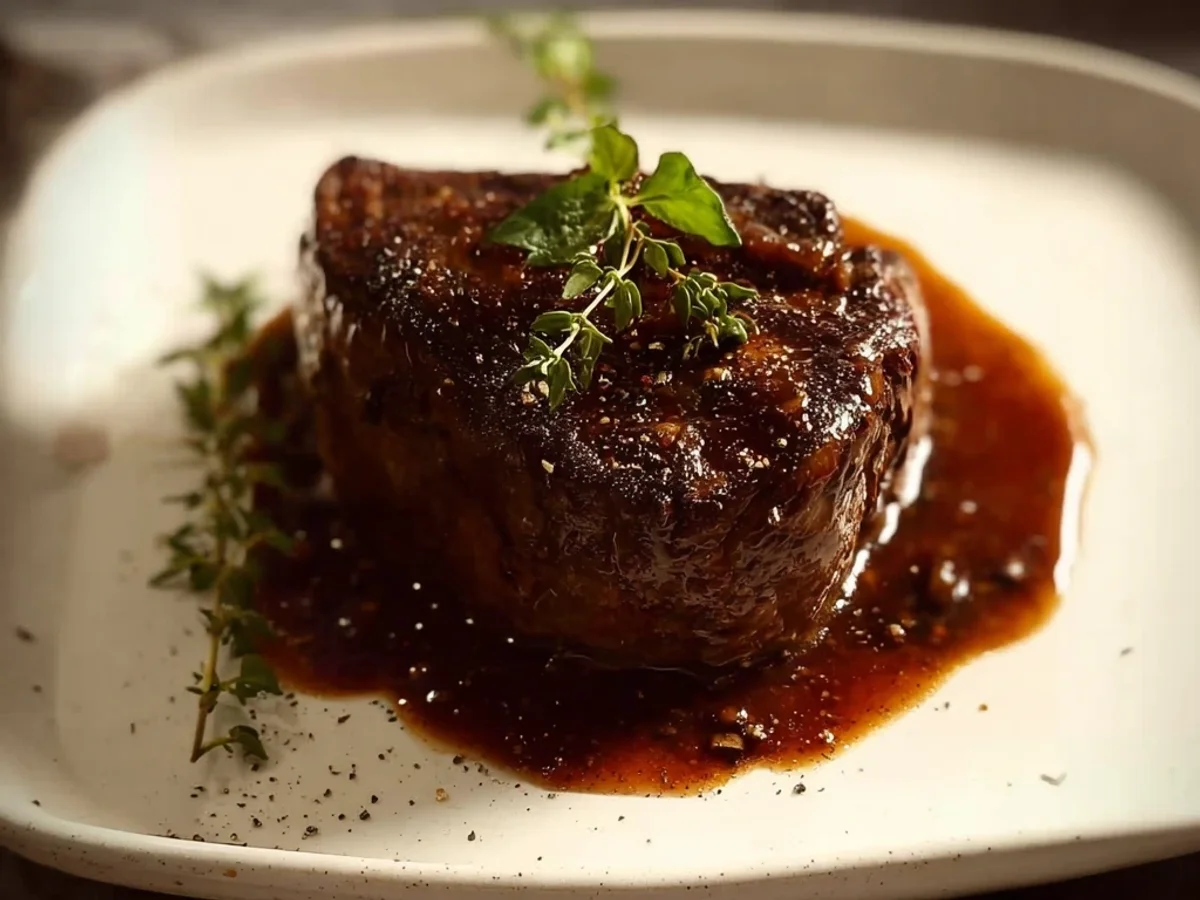Filet Mignon with Rich Broth Sauce: Simple Elegance - Image 1