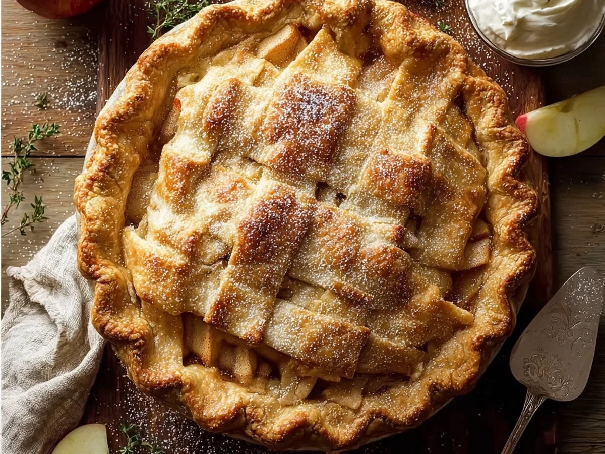 Flaky Apple Pie: Rustic & Simple Baking Recipe - Image 1