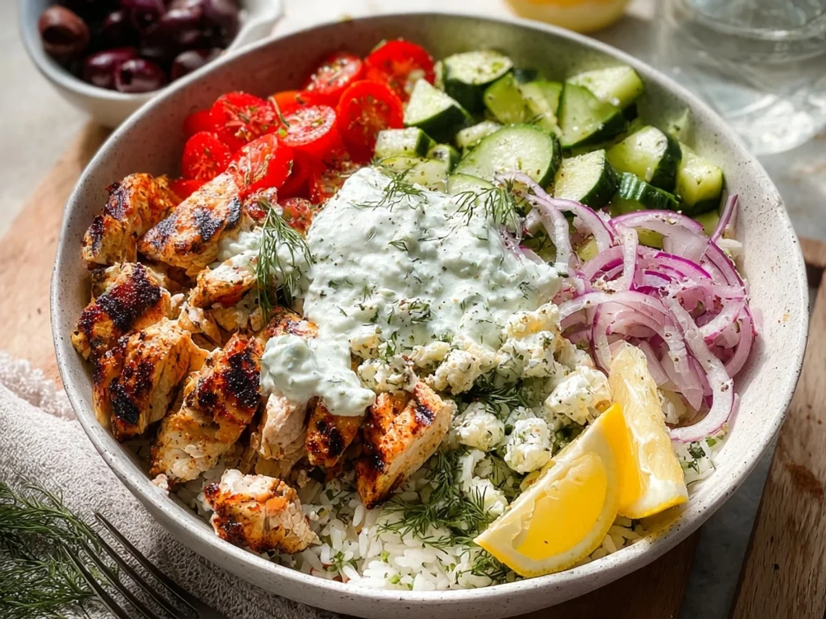 Flavorful Greek Chicken Bowls: A Sunny Weeknight Meal - Image 2